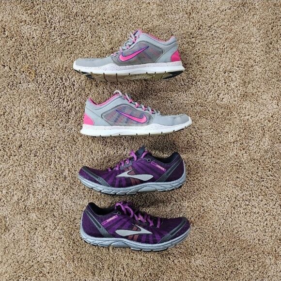 Nike Shoes - Nike Flex Trainer 4 + Brooks Pure connect Purple Women Sz 8.5 lot